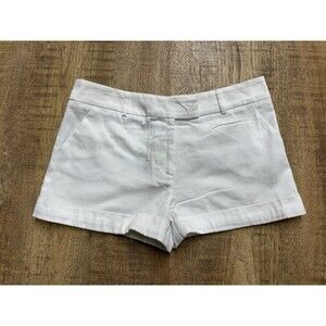 Necessary Objects Shorts women size medium white cotton  shorts with zipper